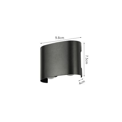 Brilagi - LED āra sienas lampa FLAREBOX LED/4W/230V melna IP65