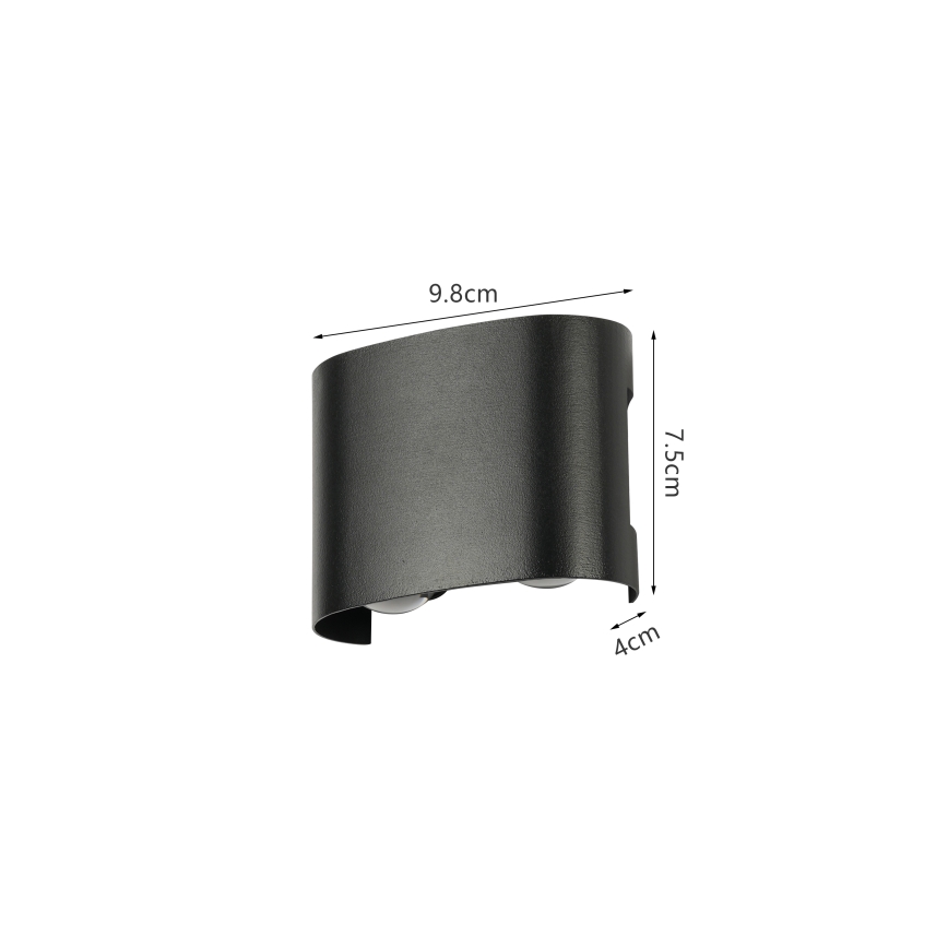 Brilagi - LED āra sienas lampa FLAREBOX LED/4W/230V melna IP65