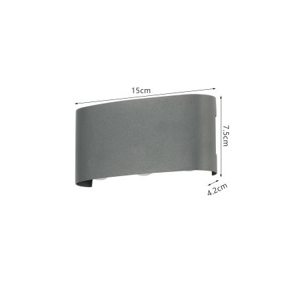 Brilagi - LED Āra sienas lampa FLAREBOX LED/6W/230V antracīts IP65