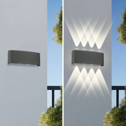 Brilagi - LED Āra sienas lampa FLAREBOX LED/8W/230V antracīts IP65