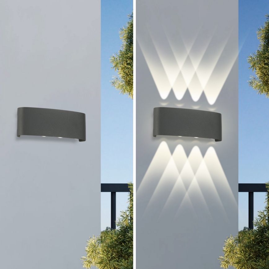 Brilagi - LED Āra sienas lampa FLAREBOX LED/8W/230V antracīts IP65
