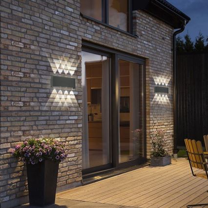 Brilagi - LED Āra sienas lampa FLAREBOX LED/8W/230V antracīts IP65