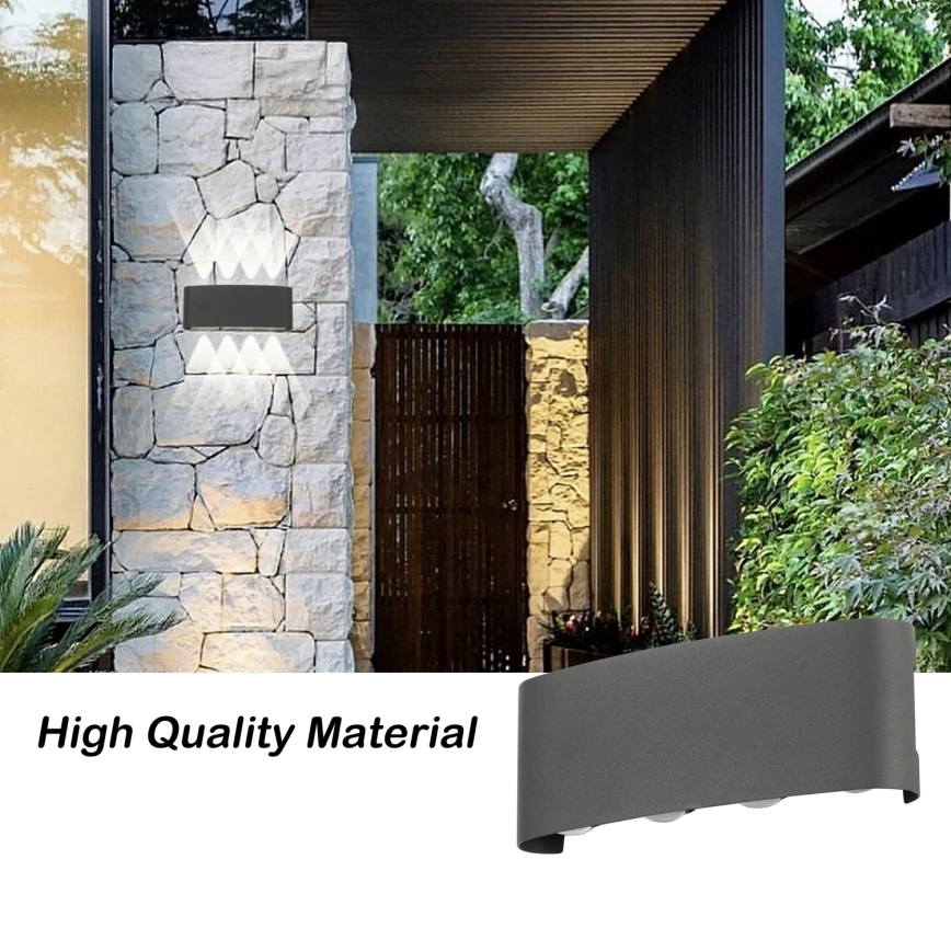 Brilagi - LED Āra sienas lampa FLAREBOX LED/8W/230V antracīts IP65