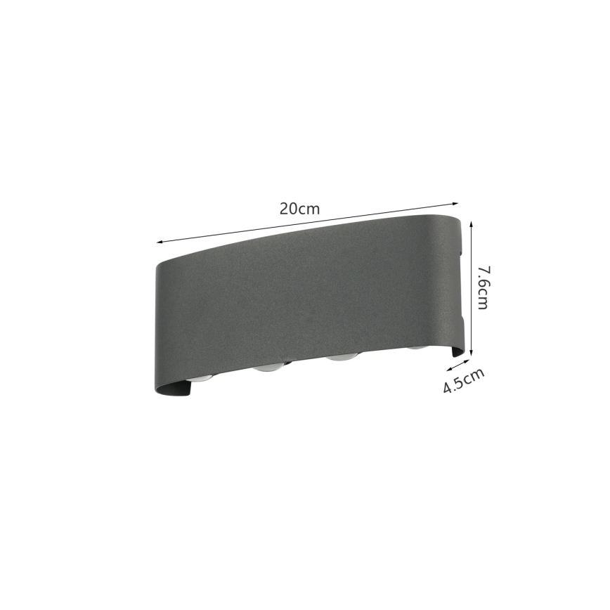 Brilagi - LED Āra sienas lampa FLAREBOX LED/8W/230V antracīts IP65