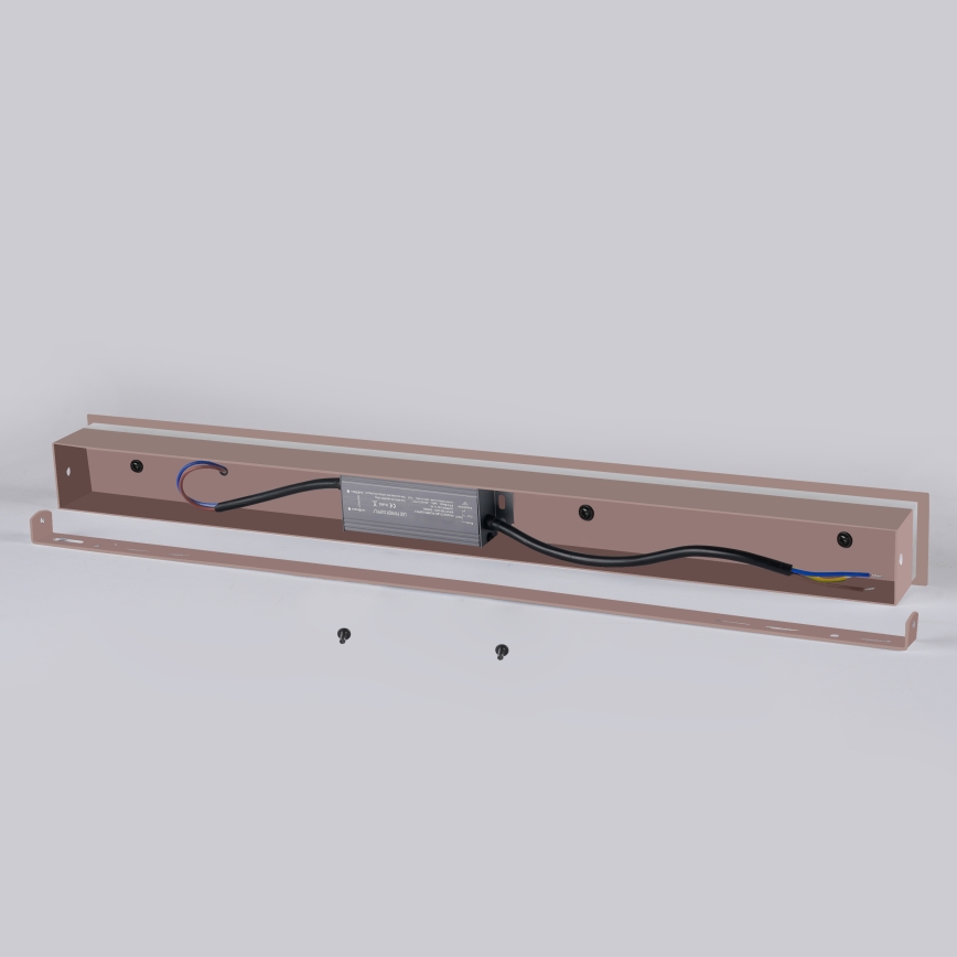 Brilagi - LED āra sienas gaismeklis LINEAR LED/8W/230V 3000K IP65 30 cm brūns CRI 90