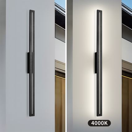 Brilagi - LINEO āra sienas gaismeklis LED/24W/230V 4000K IP65 100 cm melns CRI 90