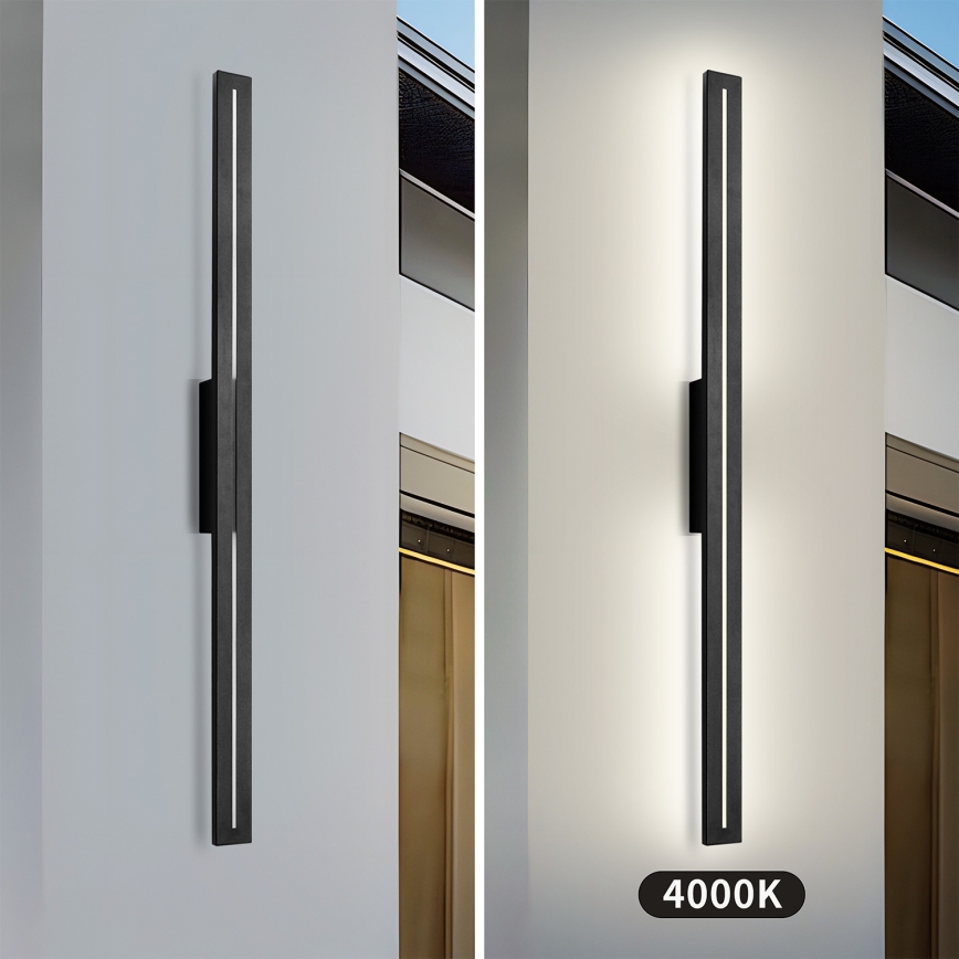 Brilagi - LINEO āra sienas gaismeklis LED/24W/230V 4000K IP65 100 cm melns CRI 90