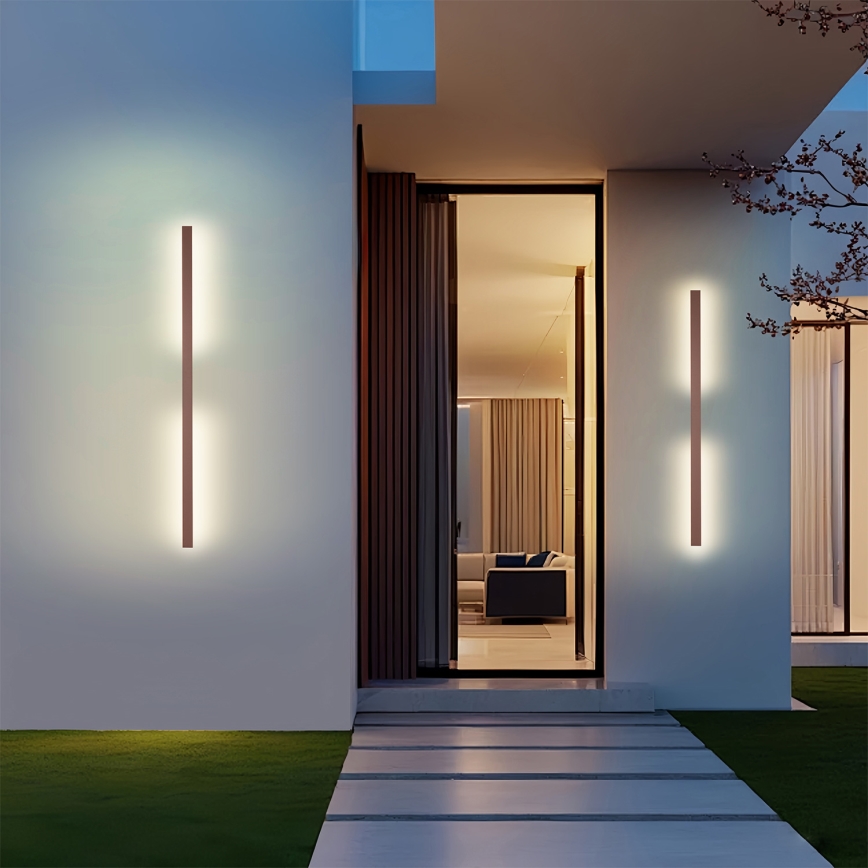 Brilagi - LED āra sienas gaismeklis LUNA LED/24W/230V 3000K IP65 100 cm brūns CRI 90
