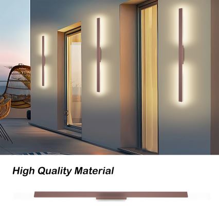 Brilagi - LED āra sienas gaismeklis LUNA LED/24W/230V 3000K IP65 100 cm brūns CRI 90