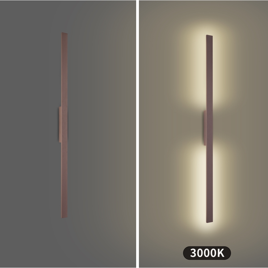 Brilagi - LED āra sienas gaismeklis LUNA LED/24W/230V 3000K IP65 100 cm brūns CRI 90