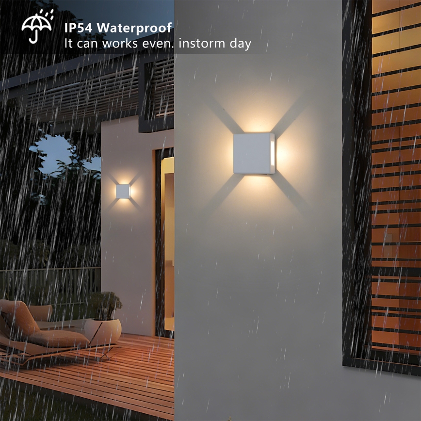 Brilagi - LED āra sienas lampa QUADRAY LED/6W/230V balta IP54