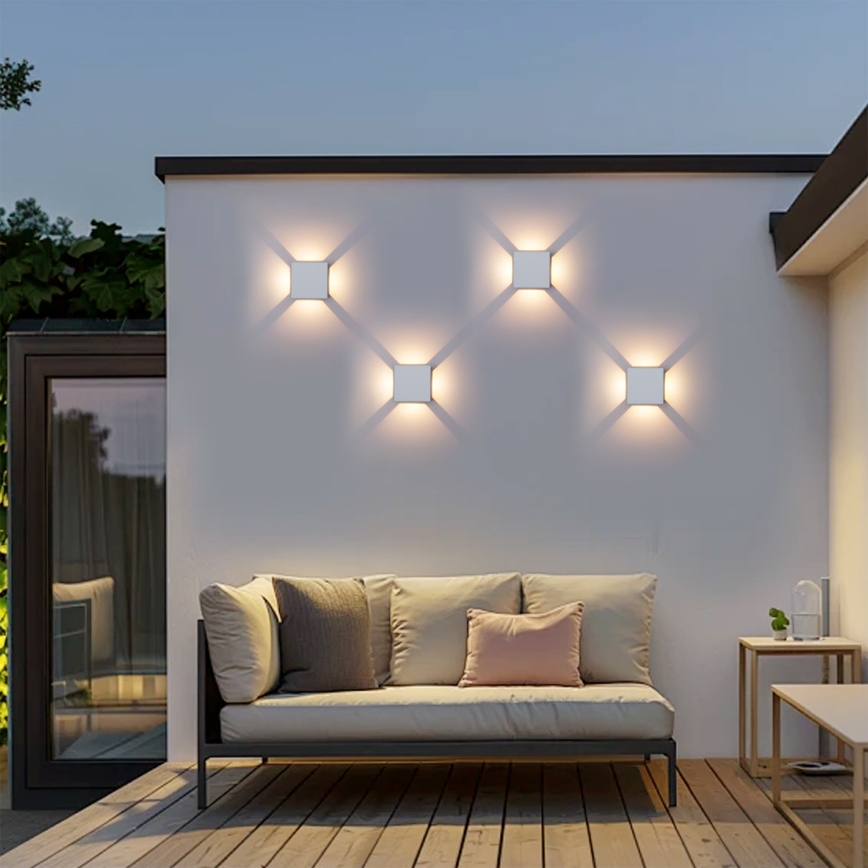 Brilagi - LED āra sienas lampa QUADRAY LED/6W/230V balta IP54