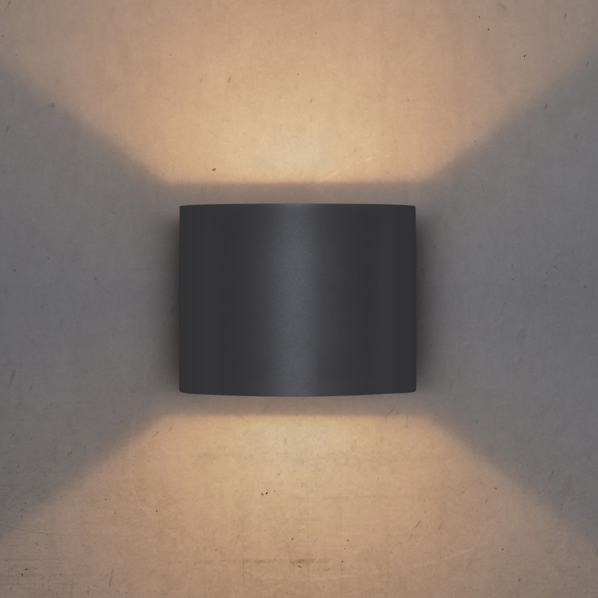 Brilagi - LED Āra sienas lampa RONDO LED/6W/230V antracīta IP54