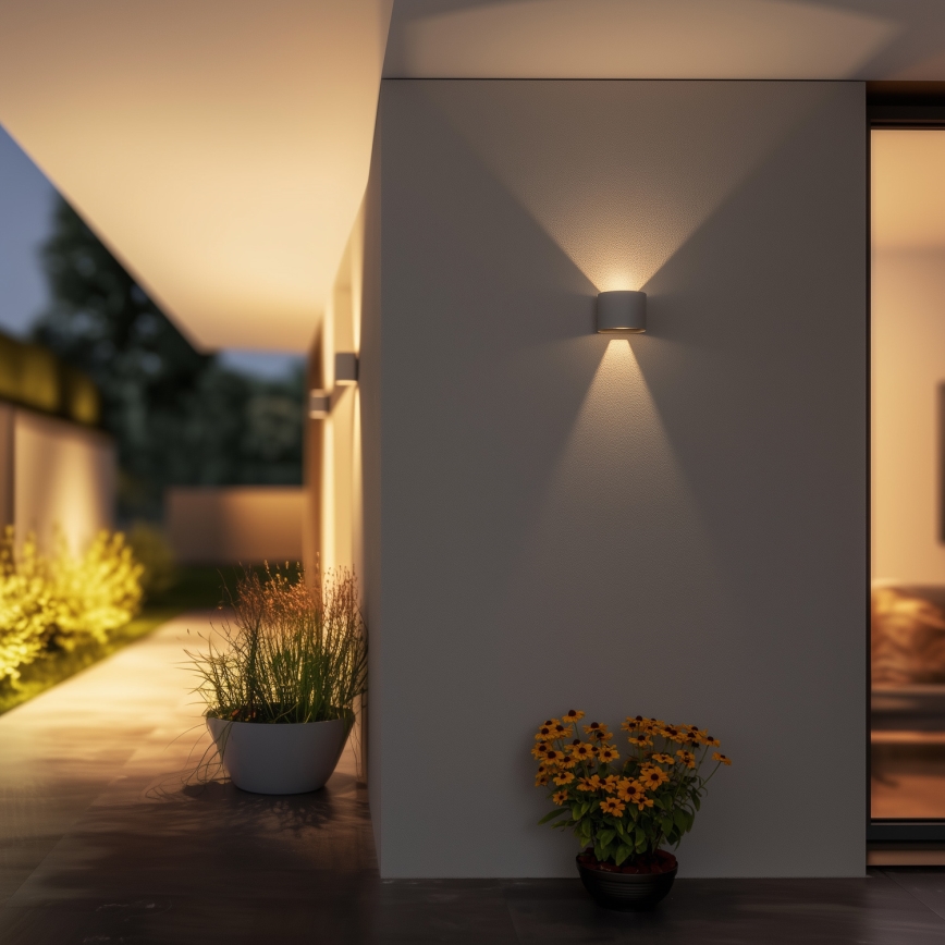 Brilagi - LED Āra sienas lampa RONDO LED/6W/230V pelēka IP54