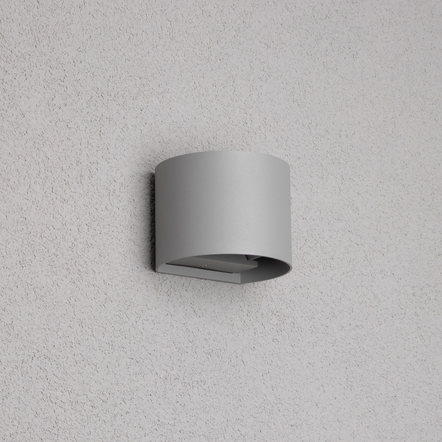Brilagi - LED Āra sienas lampa RONDO LED/6W/230V pelēka IP54