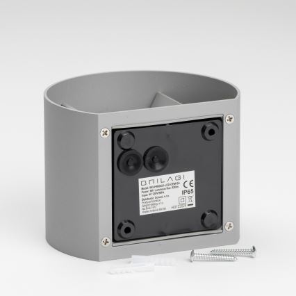 Brilagi - LED Āra sienas lampa RONDO LED/6W/230V pelēka IP54