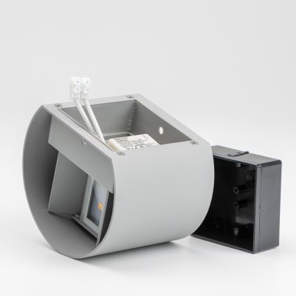 Brilagi - LED Āra sienas lampa RONDO LED/6W/230V pelēka IP54