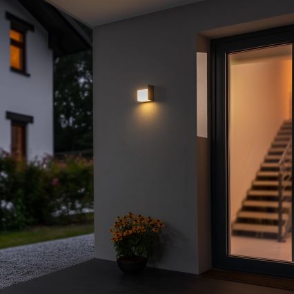 Brilagi - LED Āra sienas lampa TERNI LED/12W/230V pelēka IP44