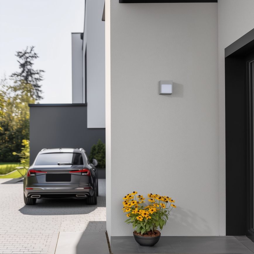 Brilagi - LED Āra sienas lampa TERNI LED/12W/230V pelēka IP44