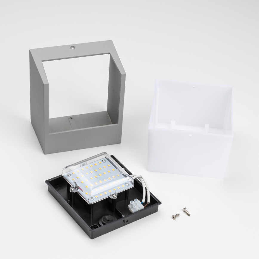 Brilagi - LED Āra sienas lampa TERNI LED/12W/230V pelēka IP44