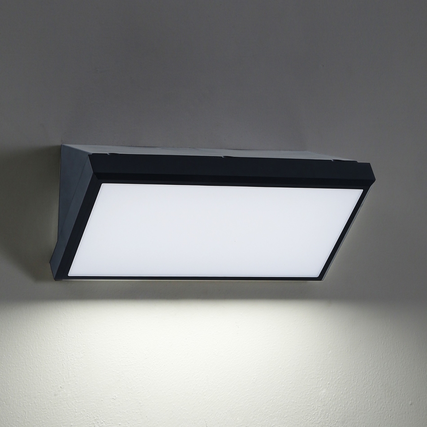 Brilagi - LED Āra sienas lampa TRIANGLE LED/20W/230V 3000/4000/6500K melna IP65
