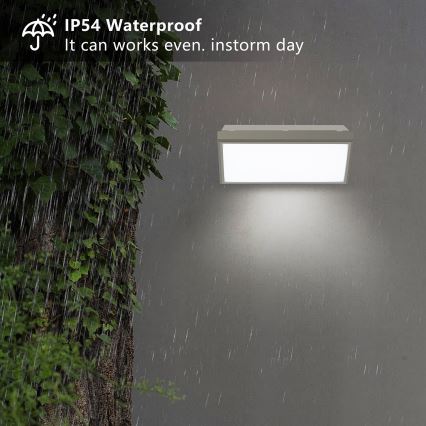 Brilagi - LED Āra sienas lampa TRIANGLE LED/20W/230V pelēka IP65
