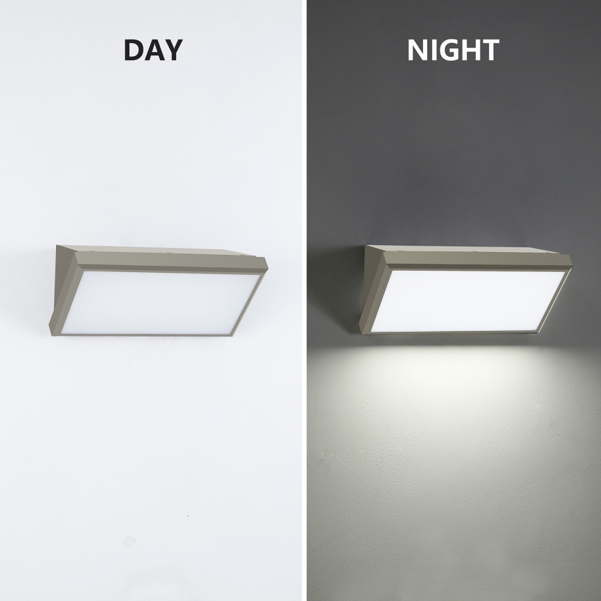 Brilagi - LED Āra sienas lampa TRIANGLE LED/20W/230V pelēka IP65