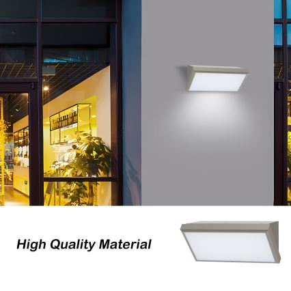 Brilagi - LED Āra sienas lampa TRIANGLE LED/20W/230V pelēka IP65