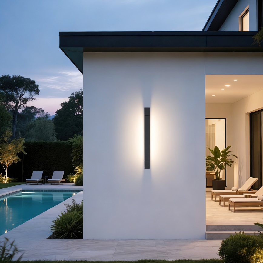 Brilagi - LED āra sienas gaismeklis AQUA LINE LED/12W/230V 45 cm IP44 antracīts CRI 90