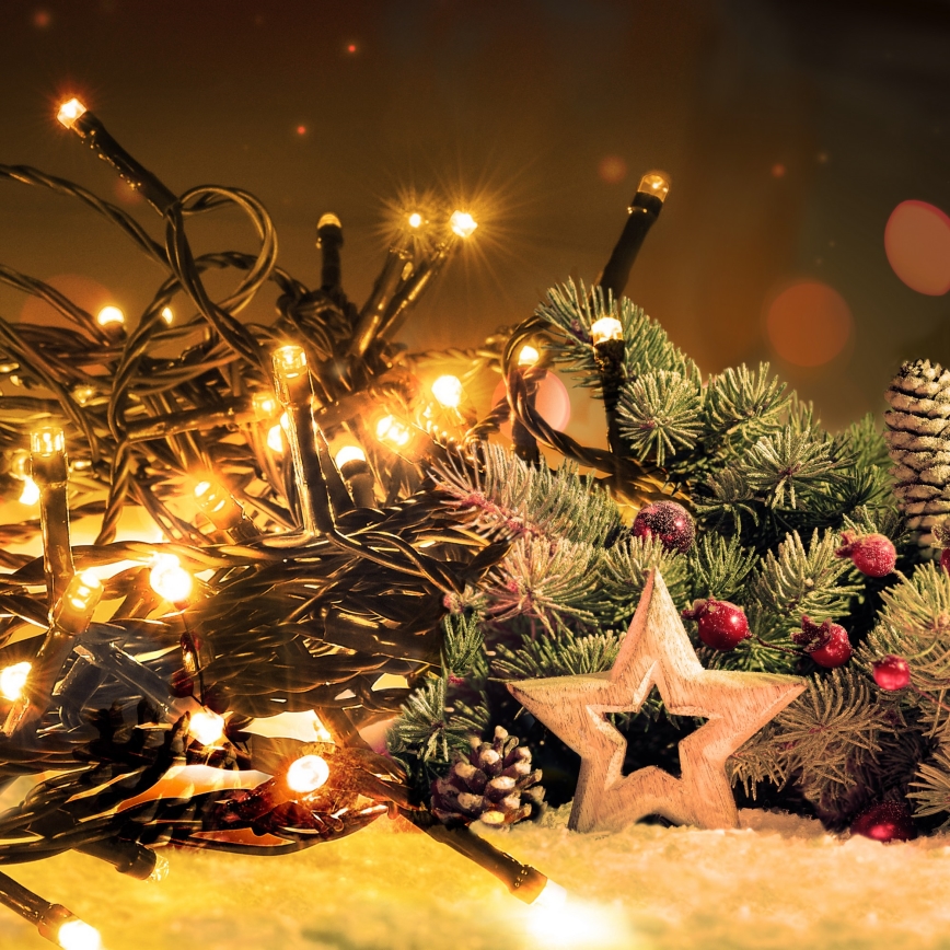 Brilagi - LED āra virtene 200 LED / 8 funkcijas, 23 m, IP44, siltā balta