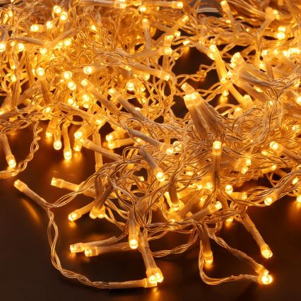 Brilagi - LED āra lāsteku virtene, 360 LED / 8 režīmi, 14 m, IP44, siltā baltā krāsā