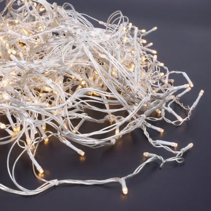 Brilagi - LED āra lāsteku virtene, 360 LED / 8 režīmi, 14 m, IP44, siltā baltā krāsā