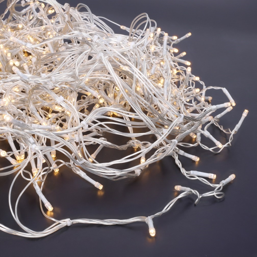 Brilagi - LED āra lāsteku virtene, 360 LED / 8 režīmi, 14 m, IP44, siltā baltā krāsā