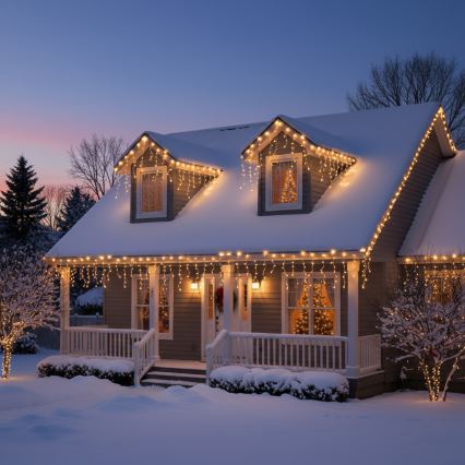 Brilagi - LED āra virtene 400 LED / 8 režīmi, 23 m, IP44, silti balta