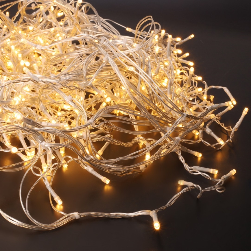 Brilagi - LED āra Ziemassvētku aizkars 360 LED / 8 funkcijas, 14 m, IP44, silti balta, varvekļi