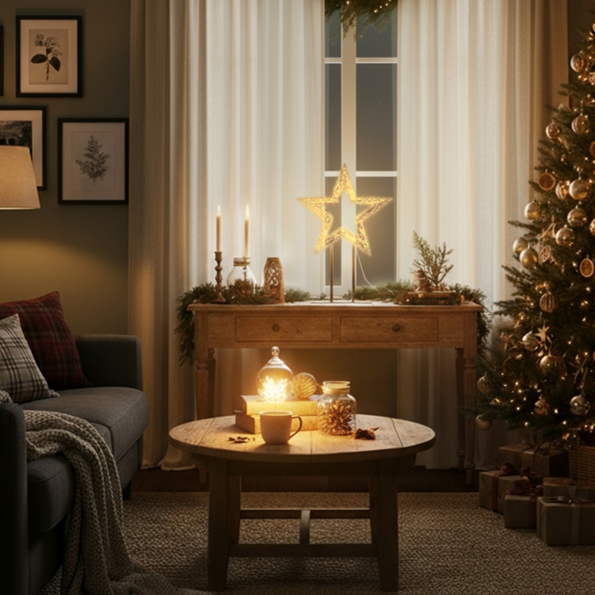 Brilagi - LED āra Ziemassvētku dekorācija LED/3,6W/230V IP44 44x30 cm zvaigzne