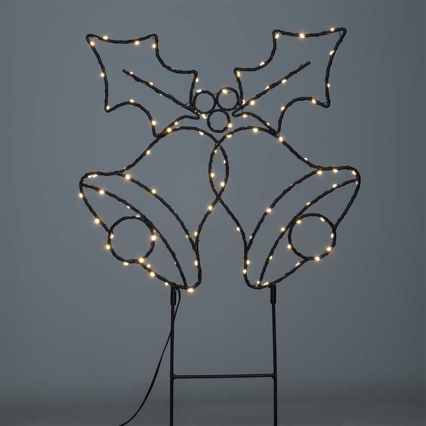 Brilagi - LED āra Ziemassvētku dekorācija LED/3xAA IP44 55x32 cm zvaniņi