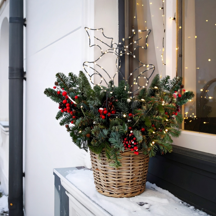 Brilagi - LED āra Ziemassvētku dekorācija LED/3xAA IP44 55x32 cm zvaniņi