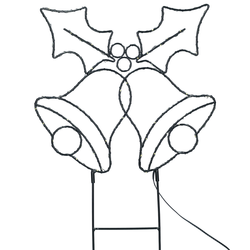 Brilagi - LED āra Ziemassvētku dekorācija LED/3xAA IP44 55x32 cm zvaniņi