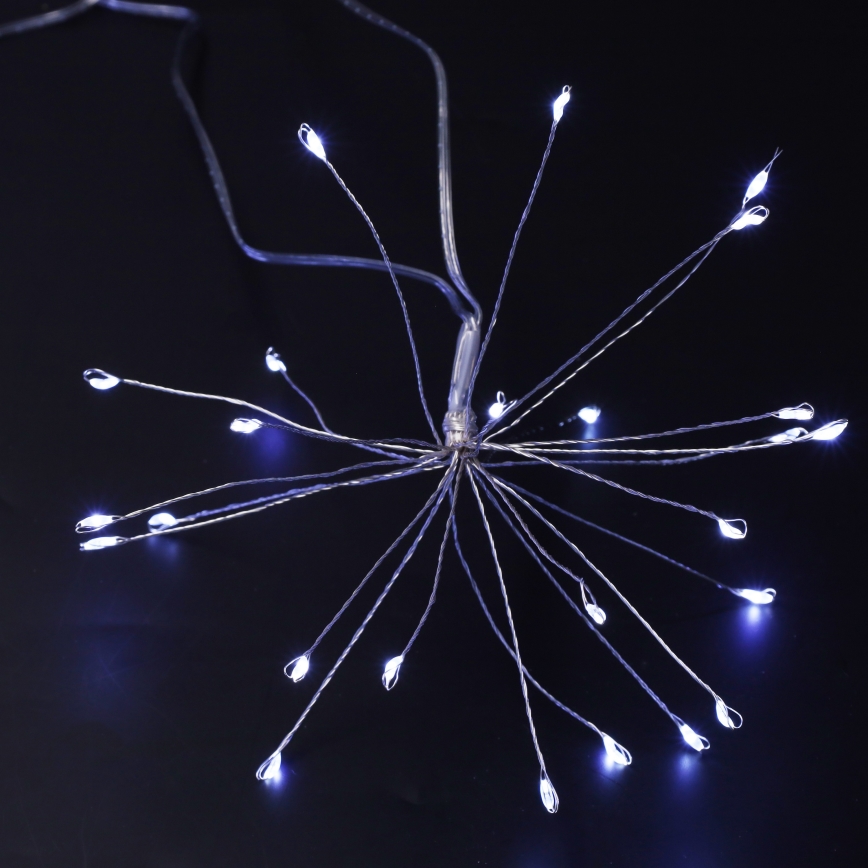 BRILAGI - LED āra Ziemassvētku gaismas virtene 150xLED 5m IP44 auksti balta salūta efekts