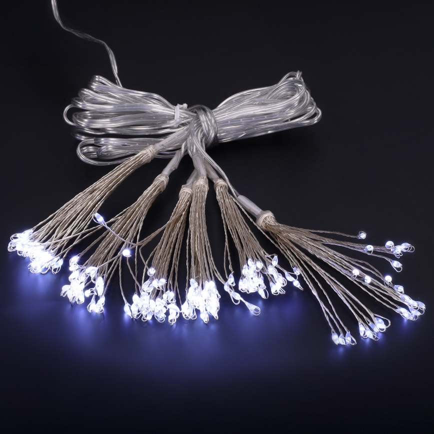 BRILAGI - LED āra Ziemassvētku gaismas virtene 150xLED 5m IP44 auksti balta salūta efekts