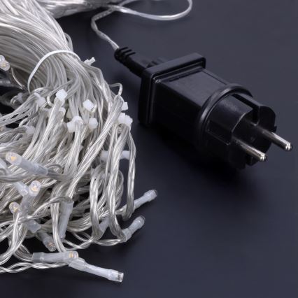 Brilagi - LED āra Ziemassvētku virtene 360xLED/8 režīmi 14m IP44 silti balta ledus piliņas