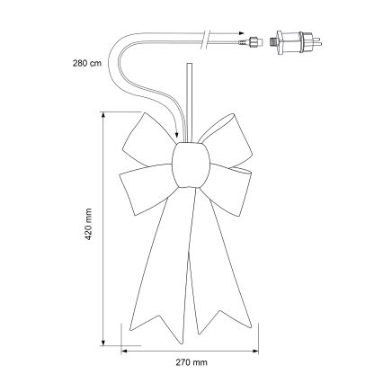 BRILAGI - LED āra Ziemassvētku rotājums LED/3,3W/230V IP44 sudraba bante