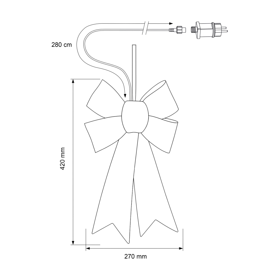 BRILAGI - LED āra Ziemassvētku rotājums LED/3,3W/230V IP44 sudraba bante
