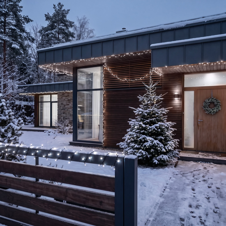 BRILAGI - LED Āra ziemassvētku virtene 1000xLED/8 funkcijas 105 m IP44 auksta balta
