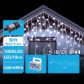 BRILAGI - LED āra Ziemassvētku virtene 1000xLED/9W/8 funkcijas 53x0,6m IP44 auksti balta