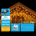 BRILAGI - LED āra Ziemassvētku virtene 1000xLED/9W/8 režīmi 53x0,6m IP44 siltā balta