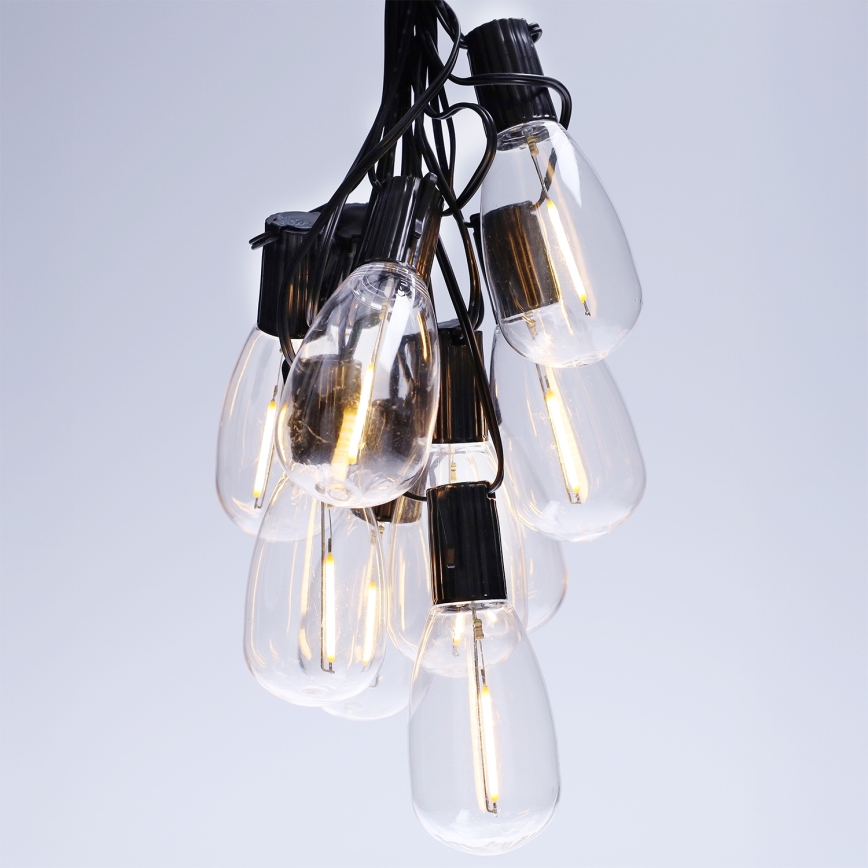 Brilagi - LED āra Ziemassvētku virtene 10xLED/3xAA 3,2m IP44 siltā balta