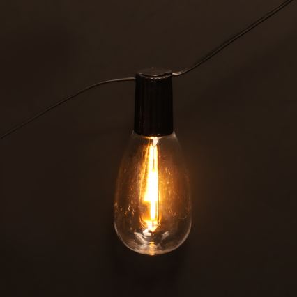 Brilagi - LED āra Ziemassvētku virtene 10xLED/3xAA 3,2m IP44 silti balta