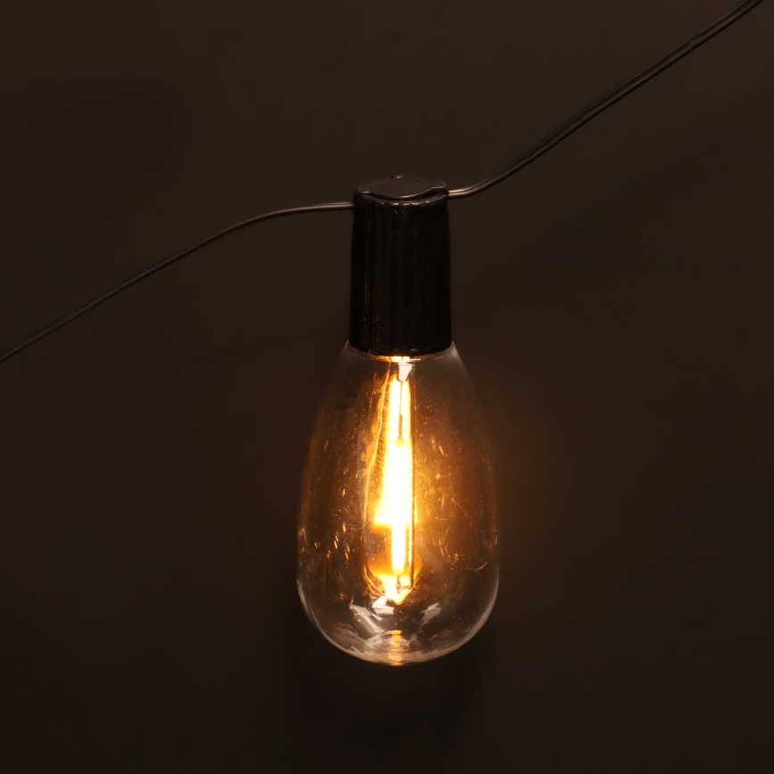 Brilagi - LED āra Ziemassvētku virtene 10xLED/3xAA 3,2m IP44 silti balta